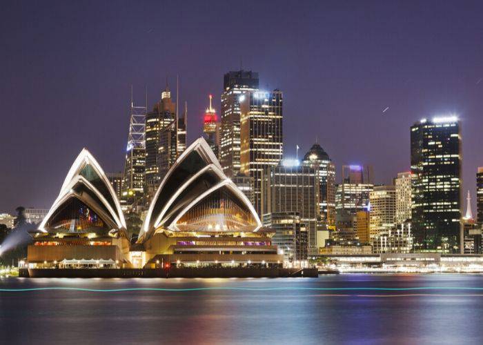 View of Australia City at Night